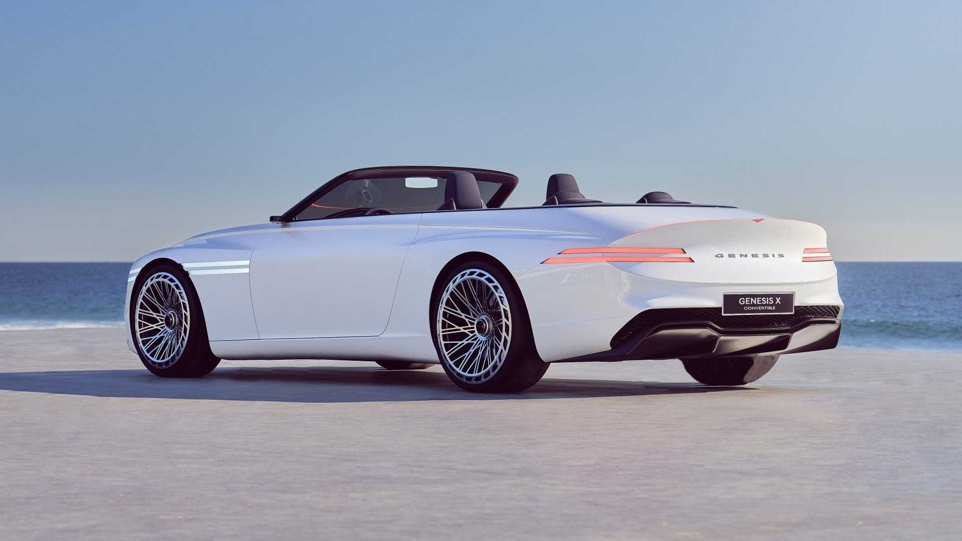 genesis x convertible concept exterior rear three quarter view