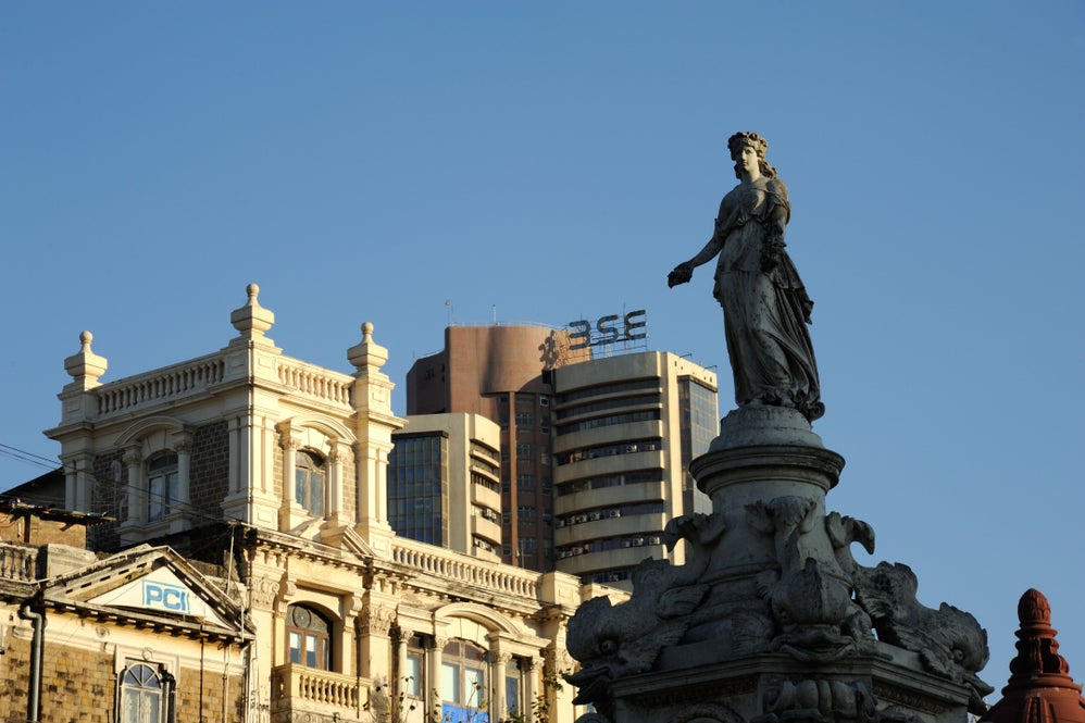 BSE building view from Flora Fountain in