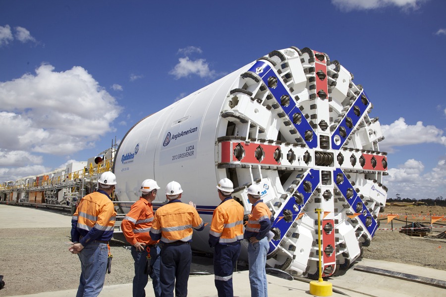 anglo american grosvenor tunnel boring australia coking coal